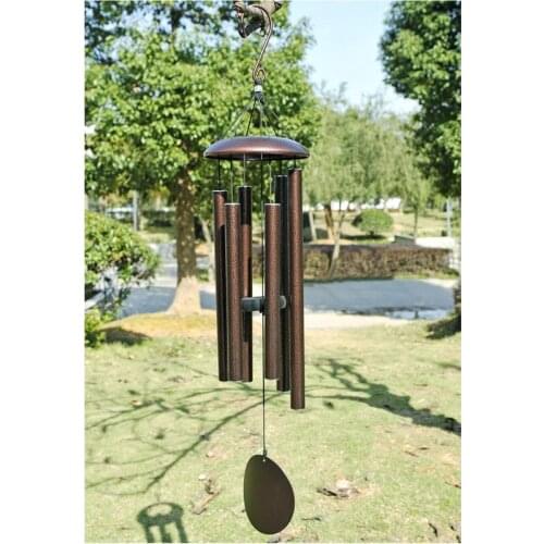 90cm Fine Quality Metal Aluminum 6 Tubes Wind Chimes Garden Yard Hanging Decoration Outdoor vintage Tubes Wind-bell Ornaments