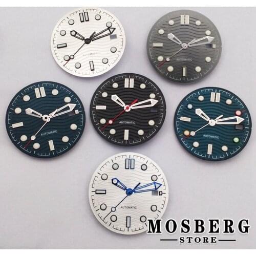 31mm Sterile Luminous Watch Dial Watch Hands With Date Window For NH35 NH36 ETA2824 2836 Miyota8215 8205 DG2813 3804 Movement