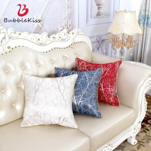Bubble Kiss Satin Cushion Cover Home Decorative Crack Pattern 2 PCS Pillowcase Jacquard Sofa Chair Bedding Decor Pillow Cover