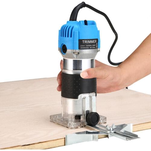 EU UK US US Plug Woodworking Electric Trimmer 800W Wood Milling Engraving Slotting Trimming Machine Carving Machine Router Wood
