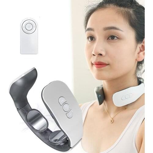 Neck Electric massage instrument cervical Spine treatment Relax electromagnetic shock pulse cervical physiotherapy Massager