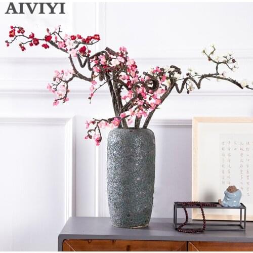 High quality artificial simulation plum blossom fake flower home decoration rayon plum free shape floral wedding DIY decoration