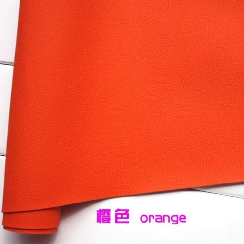 Orange 1mm Thick Leather Faux Leather Fabric Car Interior Leather Car Seats Leather Cushion Upholstery