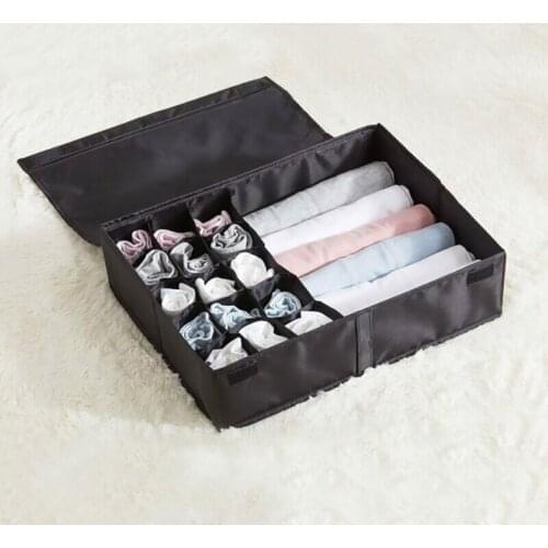 16 Grid Underwear Organizer Storage Box Washable Wardrobe Closet Bra Socks Scarves Underwear Organizer Box Drawer Storage Box