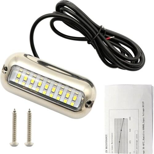 27 LEDs Marine Boat Lights Waterproof IP68 Stainless Steel Underwater Pontoon Marine Light Stern Boat Navigation Lights