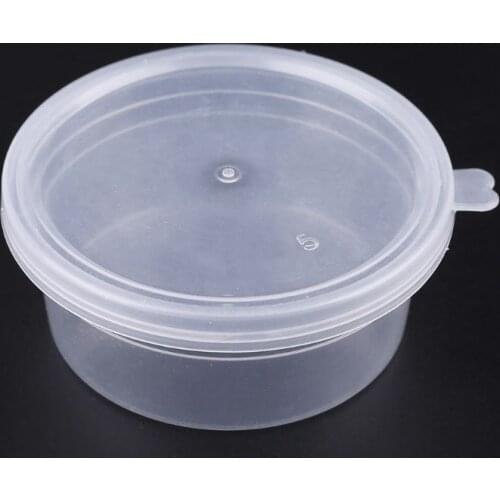 15g Empty Plastic Container with Lid For Slime Foam Ball Storage Pot Light Clay Organizer Packing Bottle Nail Box Jar Kids Craft