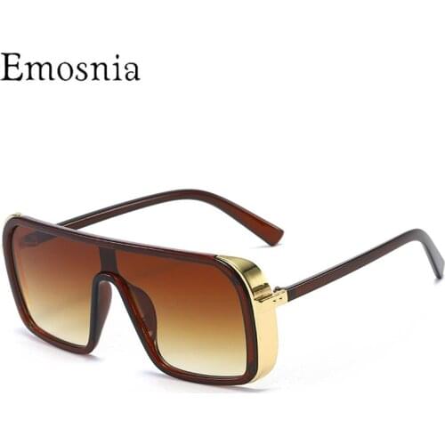 Fashion Oversized Men Sunglasses 2021 Classic One Piece Lens Windproof Sun Glasses Unisex UV400