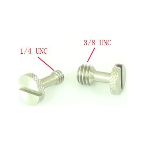 Steel long 1/4" and 3/8" camera screw for tripod camera Quick Release plate (pack of Two)