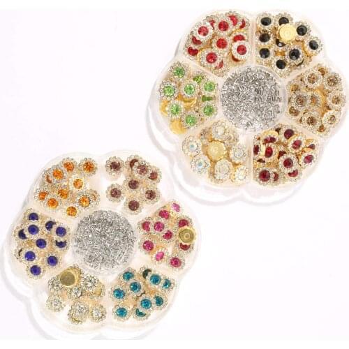 120 Claw Cup Glass Rhinestones Strass Shiny Crystals Stones Trim Gold Base Sew on Rhinestones For Clothes DIY Sewing Accessories