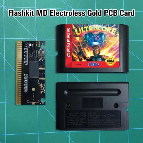 Ultracore - Flashkit MD Electroless Gold PCB Card 16 bit MD Games Cartridge For MegaDrive Genesis console