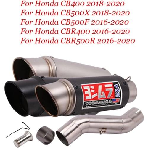 For Honda CB400 CB500X CB500F CBR400 CBR500R 2018 2019 2020 Motorcycle Exhaust Escape Moto Muffler Pipe Silencer Connector Pipe