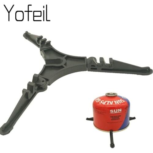 Yofeil Outdoor Camping Gas Tank Stove Base Holder Cartridge Canister Tripod Braket Bottle Shelf tilting prevention Stand