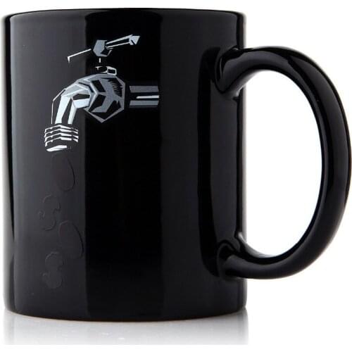 1Piece Funny Gold Coin Magic Color Change Mug Coffee Milk Tea Mug Office Coffee Mug Unique Gift Idea For Birthday