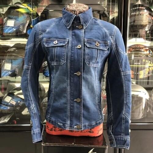 Womens Motorcycle Denim Riding protector Jacket Bike daily jacket