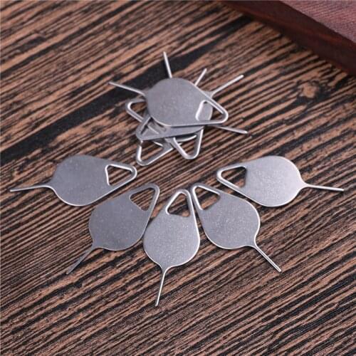 10pcs/set for Sim Card Tray Removal Eject Pin Key Tool Stainless Steel Needle for iPhone iPad Samsung for Huawei xiaomi