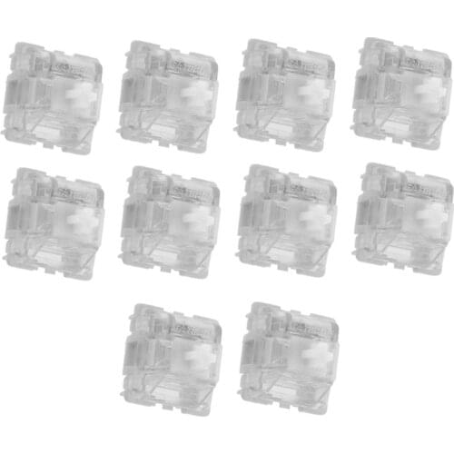 10Pcs/pack Gateron SMD Clear Switches Mechanical Keyboard 3pins Gateron MX Switches Transparent Case fit GK61 GK64 GH60