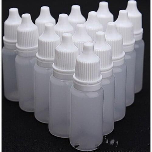 100PCS 5ml/10ml/15ml/30ml Empty Plastic Squeezable Dropper Bottles Eye Liquid Dropper Refillable Bottles Eye drops bottle