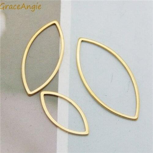 12pcs/lot Alloy Gold Tone Charms Oval Design Stainless Steel Connector Jewelry Findings for Necklaces & Bracelet Earring Making