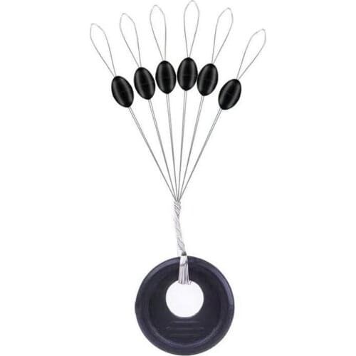 120Pcs/20set/Lot Highly Commend S M L Black Rubber Oval Stopper Fishing Bobber Float