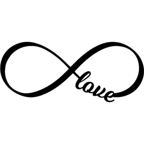 18*7.5cm New Infinite Love Forever Stickers Decals Funny Creative Art Creative
