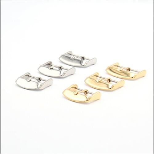 2pcs Stainless Steel Belt Buckle Thick Stainless Steel Pin Buckle Watch Strap Accessories