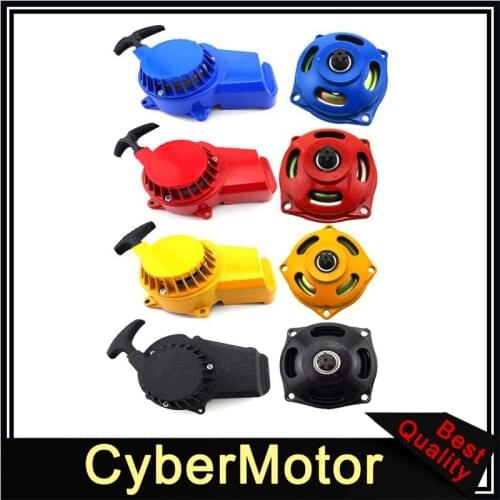 25H 6 Tooth Clutch Drum Gear Box + Aluminum Pull Starter For 2 Stroke 47cc 49cc Engine Mini Moto Pocket Bike