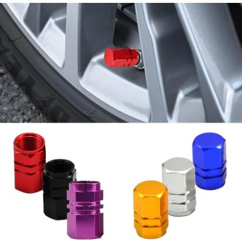 4PCS Universal Car Wheel Tire Valve Caps Aluminum Alloy Tire Gas Cap Tyre Rim Stem Covers For All Auto Truck Motorcycle Bicycle