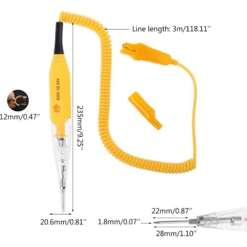 6V 12V 24V Digital Electric Automotive Circuit Tester Car Boat w Crocodile Clip 69HF