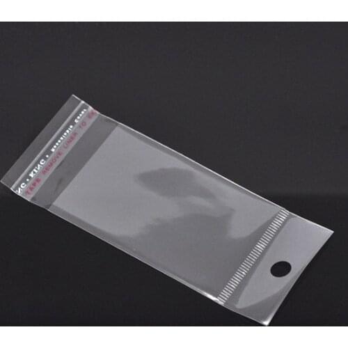 8SEASONS 200PCs Clear Self Adhesive Seal Plastic Bags 11.5x5cm (B05758)