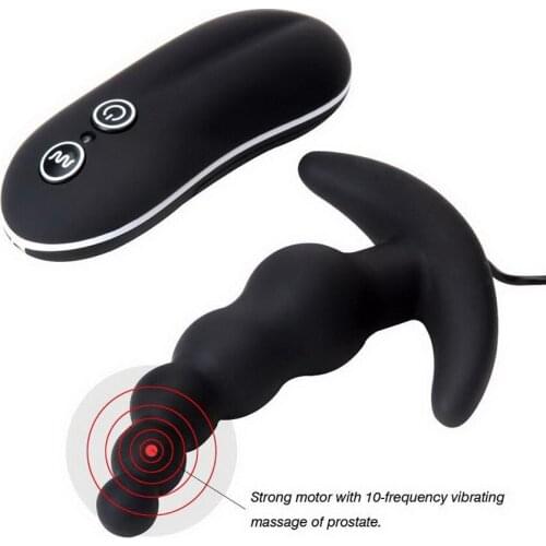 APHRODISIA Anal Vibrator Waterproof 10 Mode Remote Control Vibrating Butt Plug Sex Toy for Women/men Silicone Prostate Massager