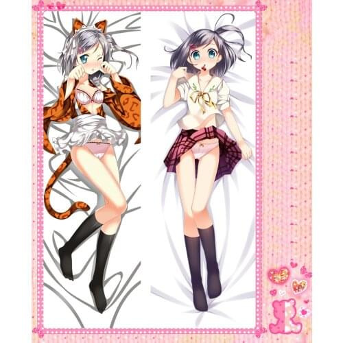 Anime Cartoon Hentai Ouji To Warawanai Neko Double Bolster Hugging Pillow Case Pillow Cover Pillowcase Peach Skin 2 Way No.54041
