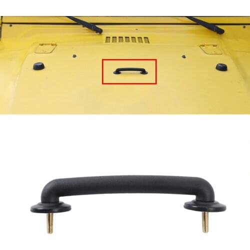 Car Windshield Hold Down Black Hood Loop Decoration for Jeep Wrangler TJ 1997-2006 JK 2007-2017 Car External Accessories ABS