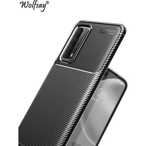 For Huawei P Smart 2021 Case Silicone Carbon Fiber Shockproof Case For Huawei P Smart 2021 Cover Case For Huawei P Smart 2021
