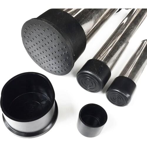 Black Round PVC Soft Rubber Tube Plug Sleeve 6mm 8mm-63mm Protection Gasket Dust Seal End Cover Caps For Pipe Bolt Furniture