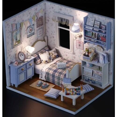 DIY house sweet sunshine styles handmade wooden toy model creative gifts for boys and girls