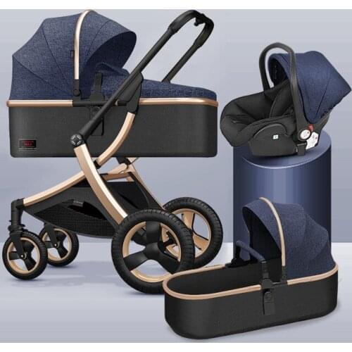 Baby stroller basket type safety seat baby stroller three in one. Two in one children stroller can lie high landscape stroller