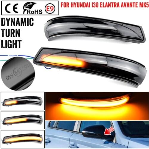 Dynamic Blinker For Hyundai i30 Elantra Avante MK5 MD Veloster LED Turn Signal Mirror light 2011 2012 2013 2014 2015