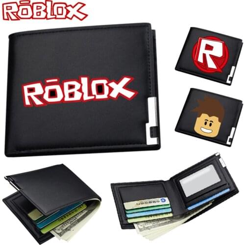 Hot roblox xbox game student unisex PU leather double fold leather wallet fashion short card bag coin purse male birthday gift