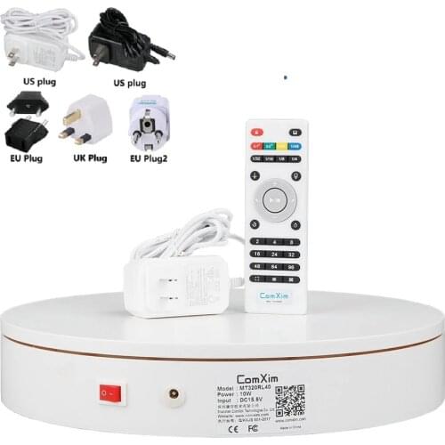 HQ 32cm Remote Control 8-20 Seconds Speed 360D Rotation Electric Rotating Turntable 3D Scanning Photography Display Stand