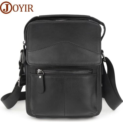 JOYIR Genuine Leathe Mens Shoulder Bag Casual Messenger Bag Cowhide Crossbody Bags for Handbags Male Handbags Flap High Quality