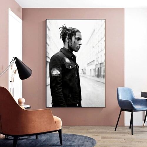 Asap Rocky Poster Music Star Singer Hip Hop Rap Canvas Print Art Wall Painting Home Decoration (No Frame)