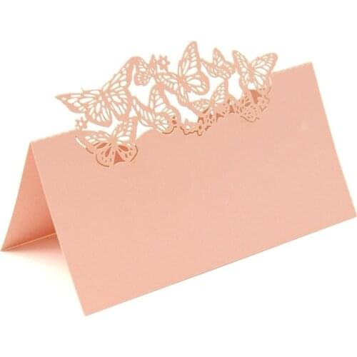 Laser Cut Butterflies Table Number Holder Place Cards Stand For Wedding Mariage Baby ShowerParty Table Decoration Supplies Favor