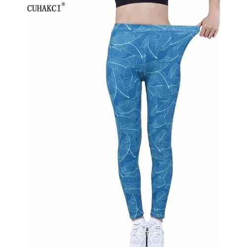 CUHAKCI Sexy Gym Printed Leggings Women Push Up Fitness Yuga Pants Sports Running High Waist Elastic Casua Leggins