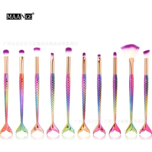 MAANGE 10 Eye Makeup Brush Suits Foundation Brush Gift Set for Women Cosmetic Brushes Set Professional Gift for Women