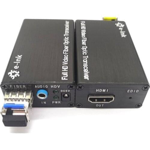 Mini HDMI Fiber Optic Extender with external stereo audio HDMI Optical Transceiver SM 20km