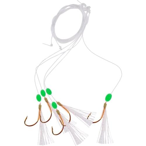 Soft Fishing Lure Bass Mackerel Rigs Bait Jigs Lure Soft Lure Worn String Barbed Hook Fishing Hooks Size 17 Fishing Lures