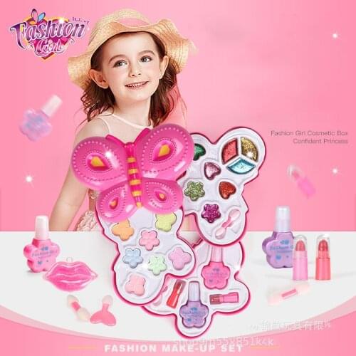 Girls Makeup Set Safe Washable Kids Makeup Set Princess Cosmetics Make Up Set For Kids Fashion Kids Cosmetics Make Up Set Toys