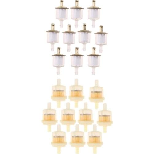 Set of 20 Reliable Motorcycle Petrol Filter Clean Engine for 1/4'' Fuel Line