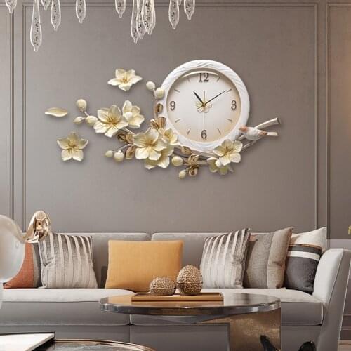 Luxury Wall Clock Creative Decor Painting Wall Clock Diy Living Room Clock Art Wall Watch LA033