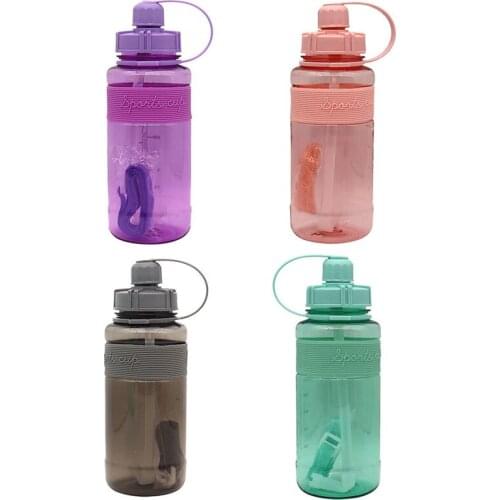 Wholesale Large Capacity Water Cup 1000ml Water Bottle Milk Shake Bottle Straw Bottle Sports Bottle Plastic Space Bottle Kettle
